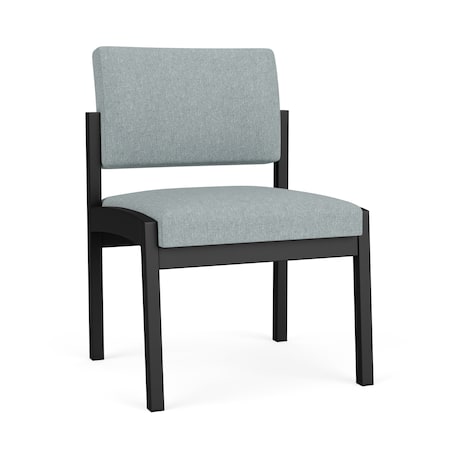 Lesro Lenox Steel Armless Guest Chair, Ash (Blue) Seat, Ash Back, 22.5 W 24.5 L 32 H, No Arms LS1102